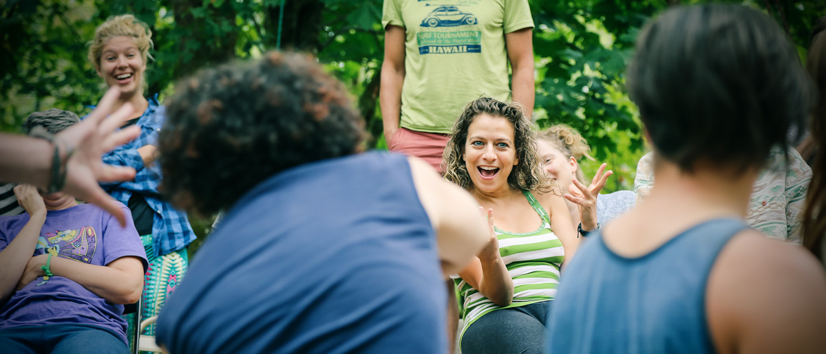 Deanna leading a workshop at the Lookout Arts Quarry